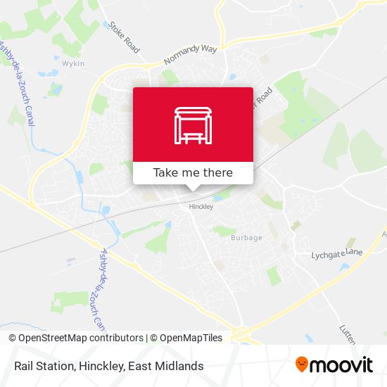Rail Station, Hinckley map