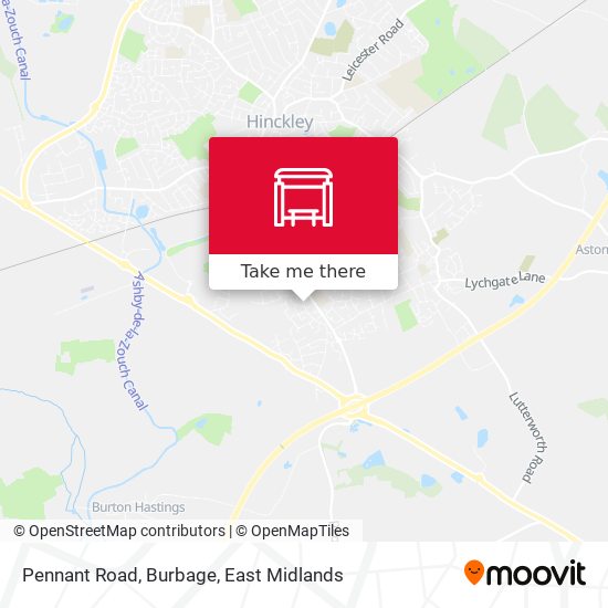 Pennant Road, Burbage map