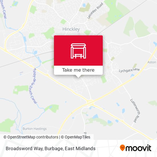 Broadsword Way, Burbage map