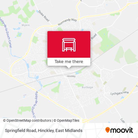 Springfield Road, Hinckley map