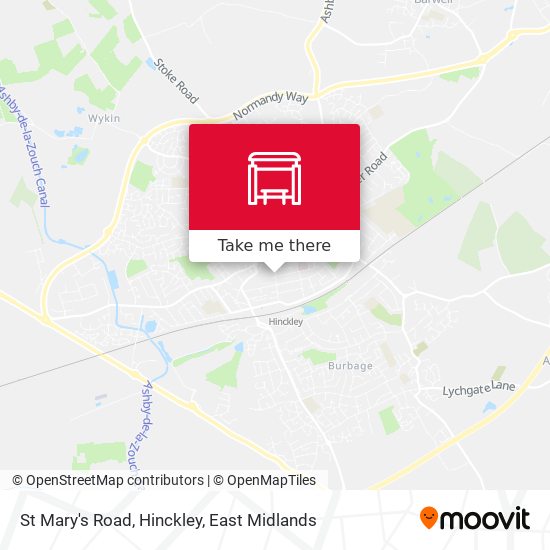 St Mary's Road, Hinckley map