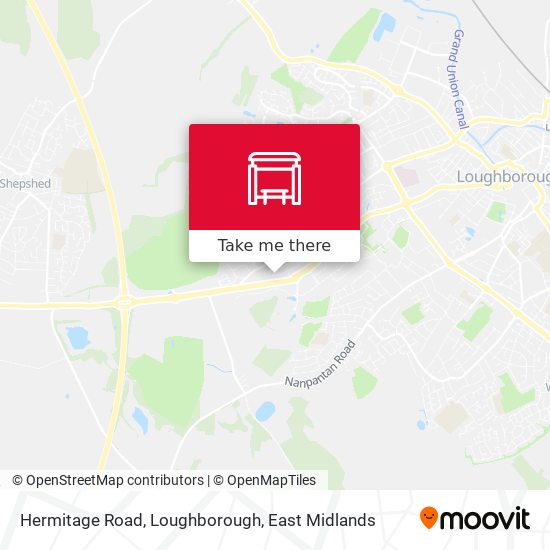 Hermitage Road, Loughborough map