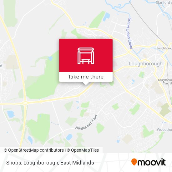 Shops, Loughborough map