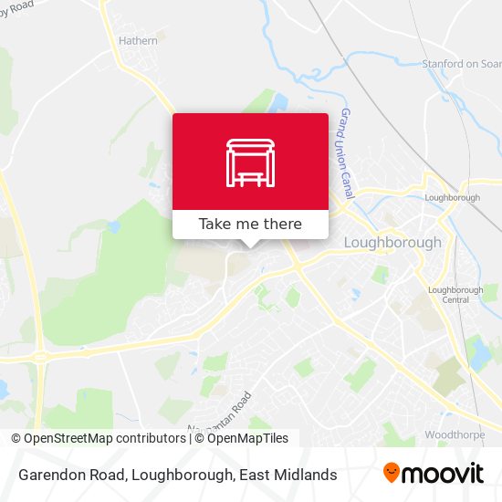 Garendon Road, Loughborough map