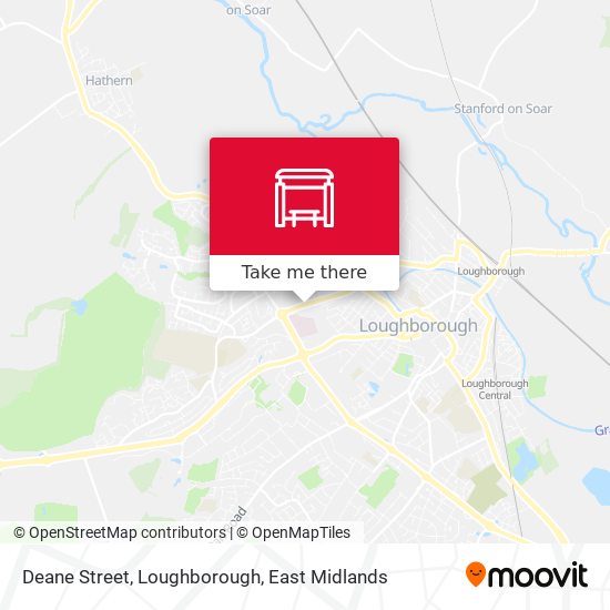 Deane Street, Loughborough map