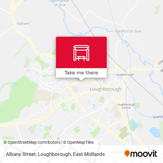 Albany Street, Loughborough map