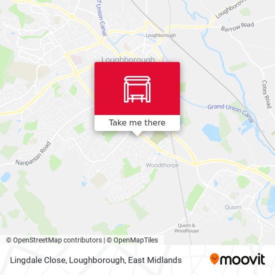 Lingdale Close, Loughborough map