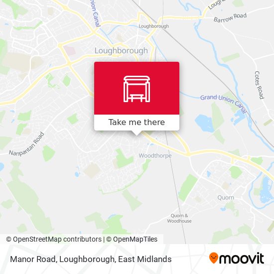Manor Road, Loughborough map