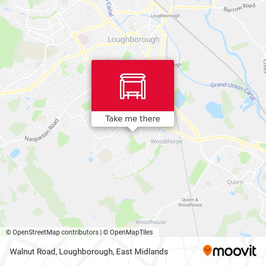 Walnut Road, Loughborough map