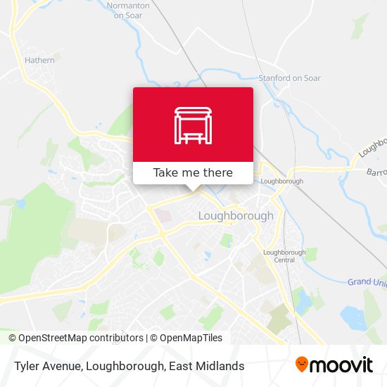 Tyler Avenue, Loughborough map