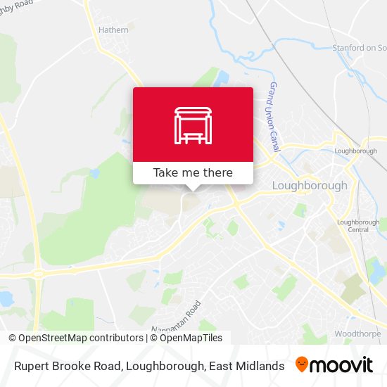 Rupert Brooke Road, Loughborough map