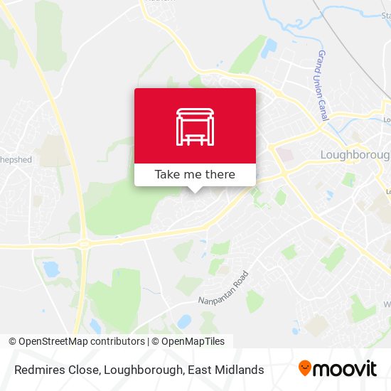 Redmires Close, Loughborough map