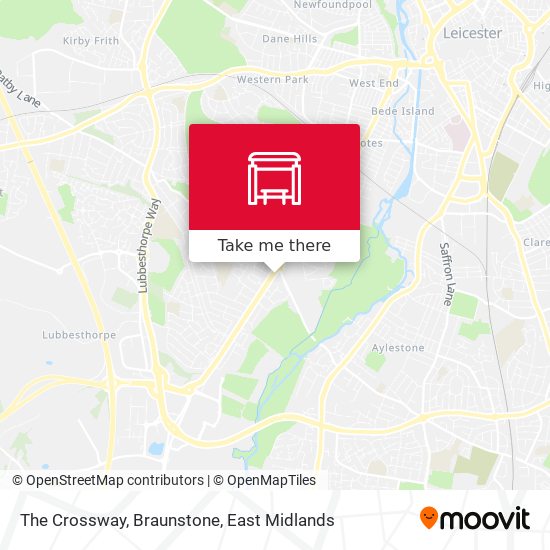 The Crossway, Braunstone map