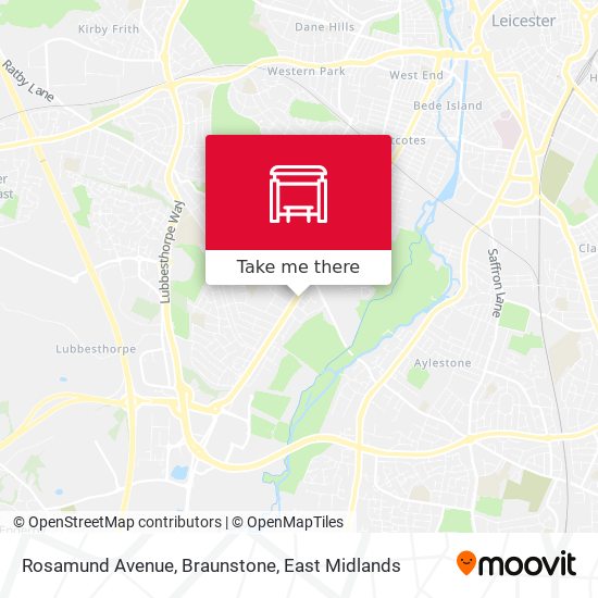 Rosamund Avenue, Braunstone map