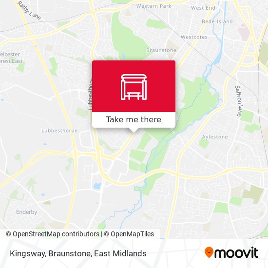 Kingsway, Braunstone map