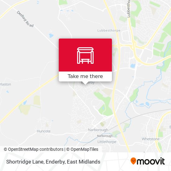 Shortridge Lane, Enderby map