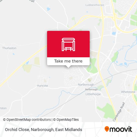 Orchid Close, Narborough map