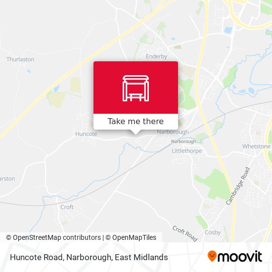 Huncote Road, Narborough map