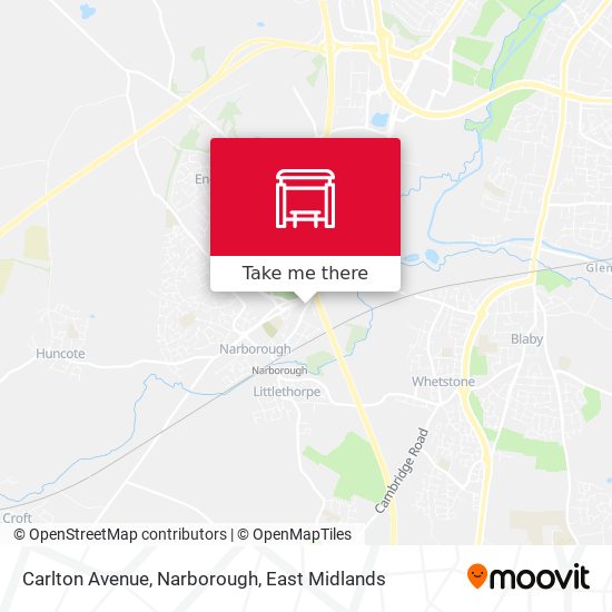Carlton Avenue, Narborough map