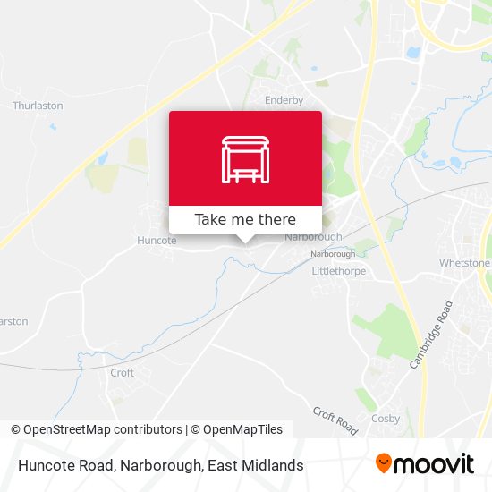 Huncote Road, Narborough map