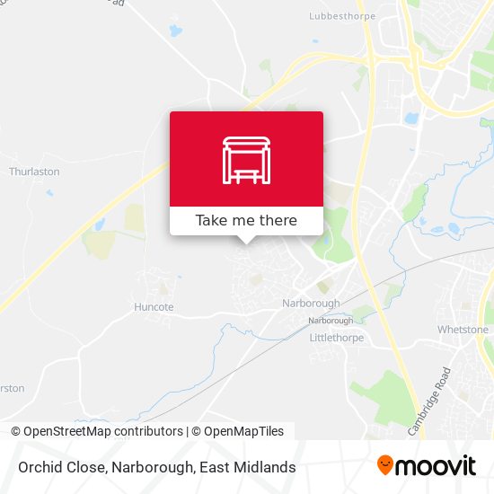 Orchid Close, Narborough map