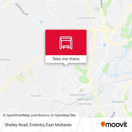 Shelley Road, Enderby map