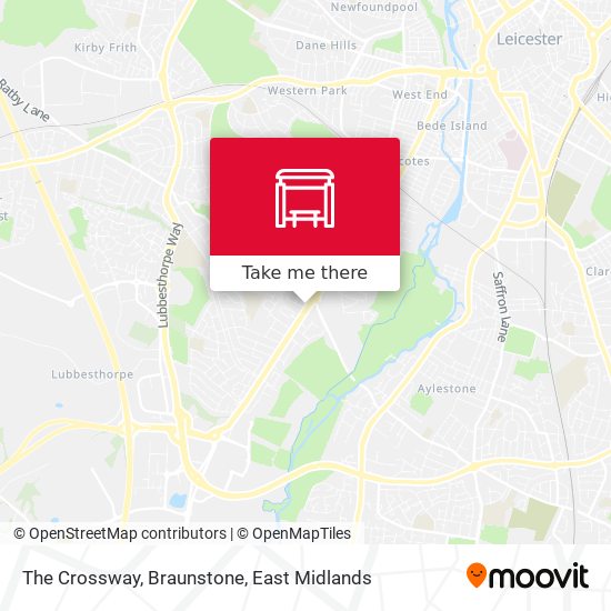 The Crossway, Braunstone map