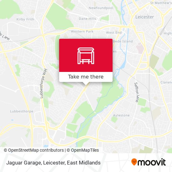 Jaguar Garage, Leicester map