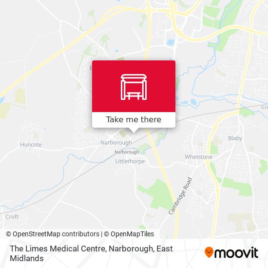 The Limes Medical Centre, Narborough map