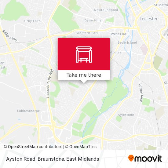 Ayston Road, Braunstone map