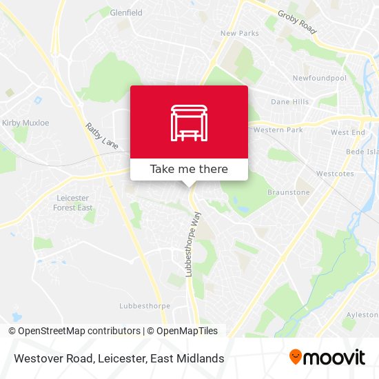 Westover Road, Leicester map