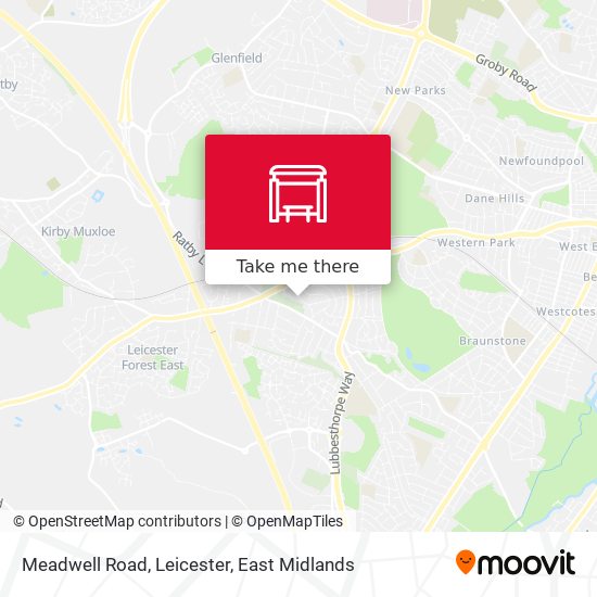 Meadwell Road, Leicester map