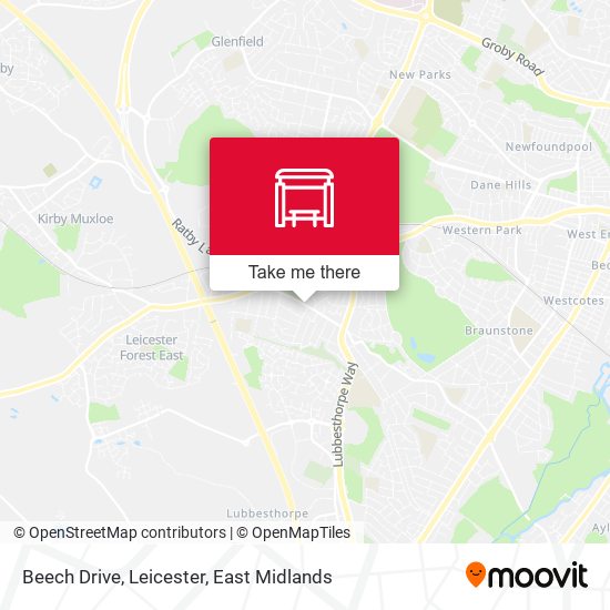 Beech Drive, Leicester map