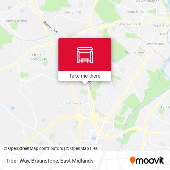 Tiber Way, Braunstone map