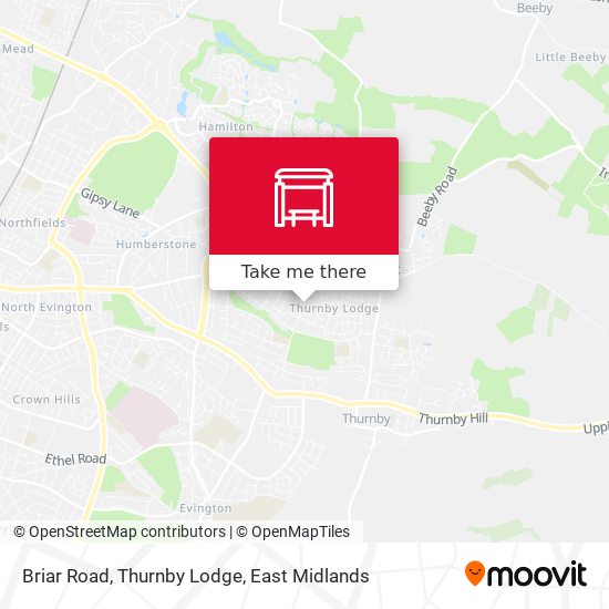Briar Road, Thurnby Lodge map