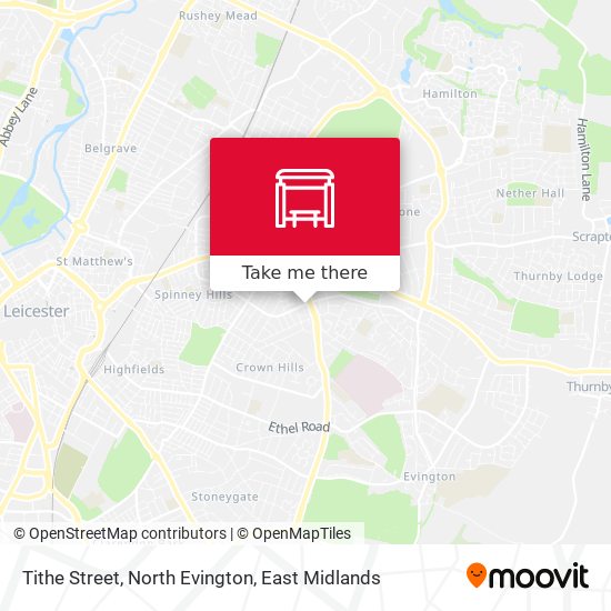 Tithe Street, North Evington map