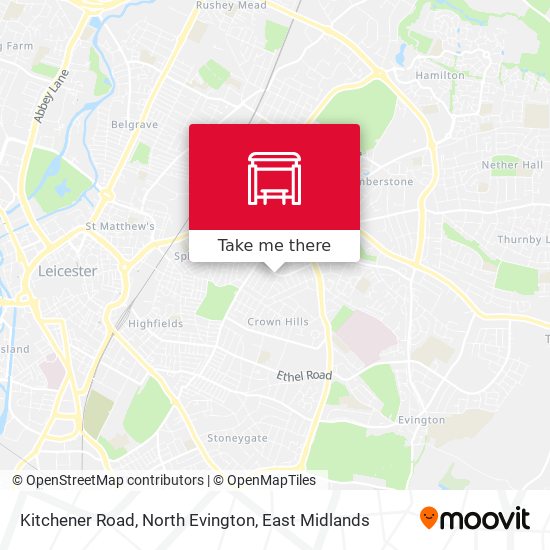 Kitchener Road, North Evington map