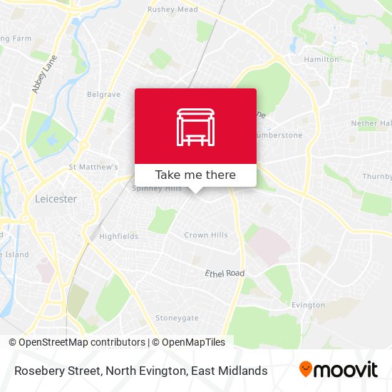 Rosebery Street, North Evington map