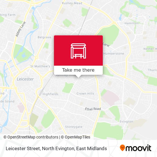 Leicester Street, North Evington map