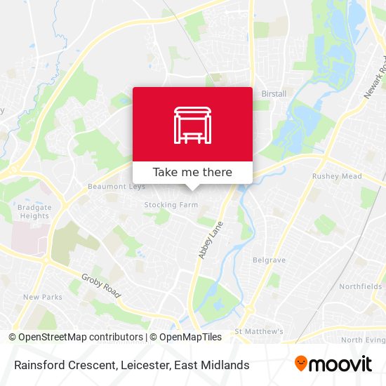 Rainsford Crescent, Leicester map
