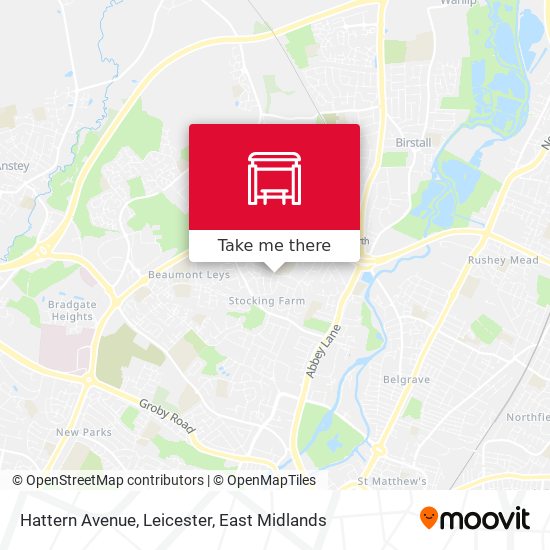 Hattern Avenue, Leicester map