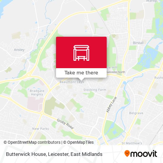 Butterwick House, Leicester map