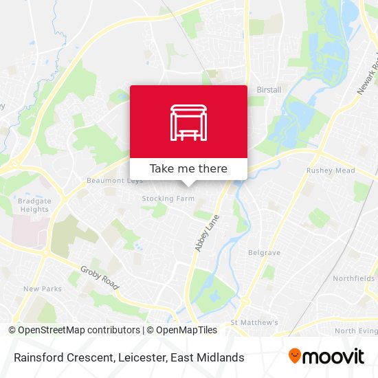 Rainsford Crescent, Leicester map