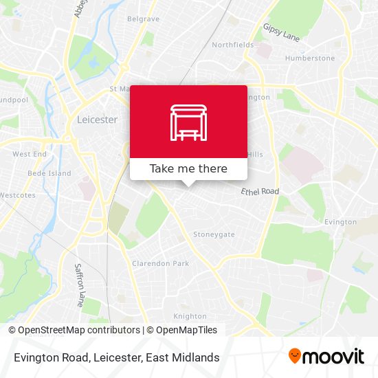 Evington Road, Leicester map