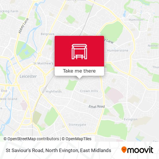 St Saviour's Road, North Evington map