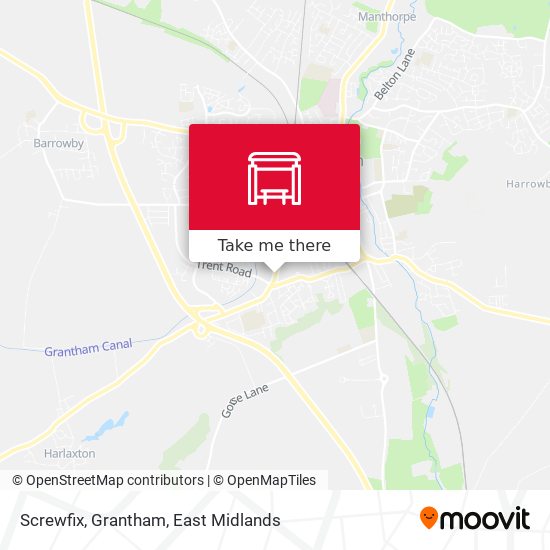 Screwfix, Grantham map