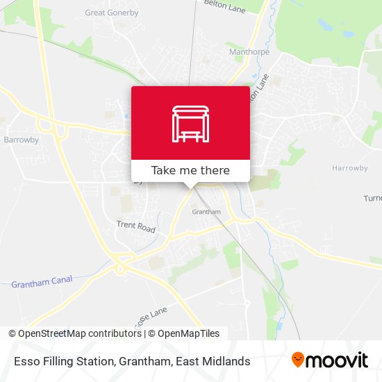 Esso Filling Station, Grantham map