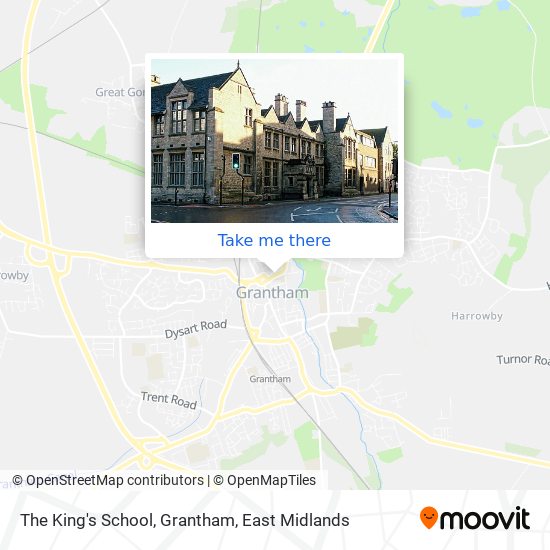 The King's School, Grantham map