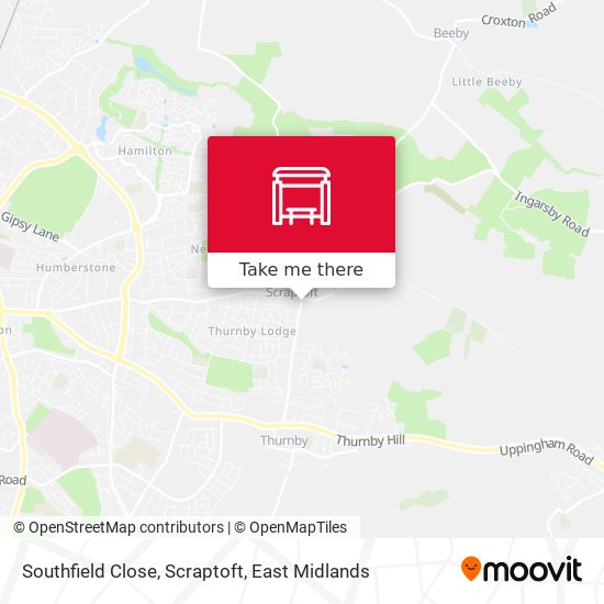 Southfield Close, Scraptoft map