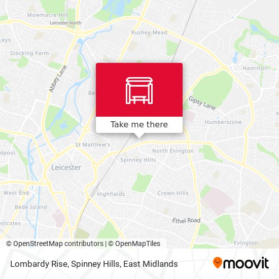 Lombardy Rise, Spinney Hills map